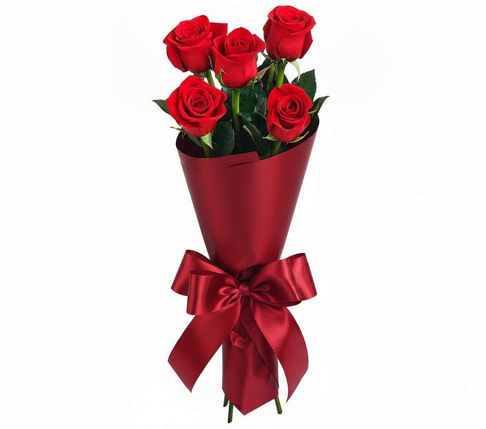 Букет 5 Красных роз Эдлесс Лав в Витиме
