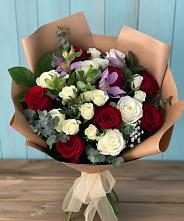 Букет цветов из:  Розы и Альстромерии в Витиме