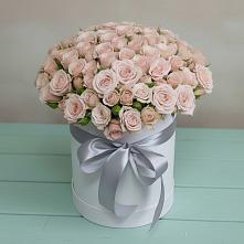 Цветочная композиция из Розы в шляпной коробке в Витиме