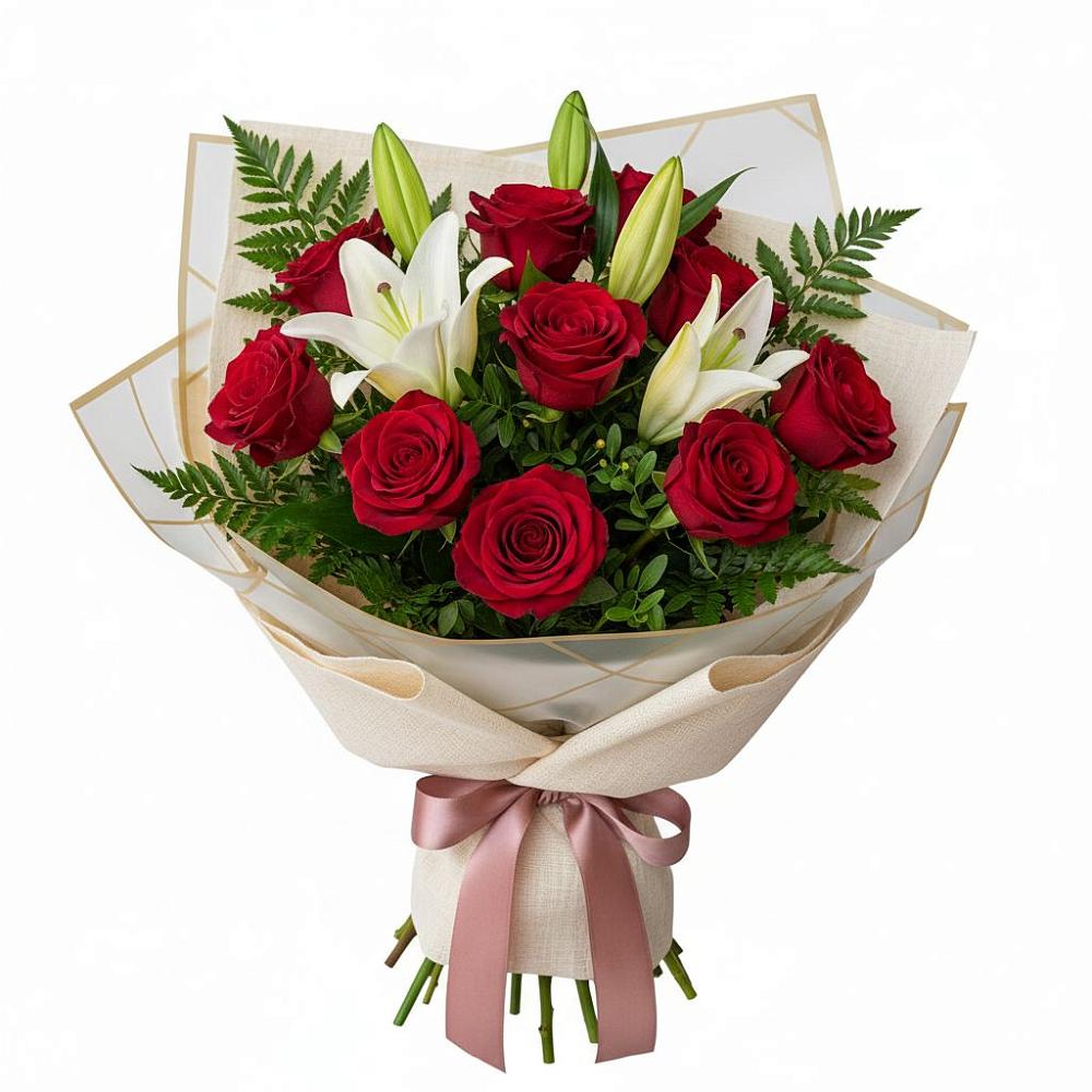 Букет цветов из: Лилии и Розы в Витиме