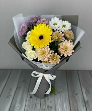 Букет цветов из:  Розы, Герберы и Хризантемы #REPLACE_PRED# Витиме