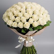 Букет 101 беля роза Белоснежка в Витиме