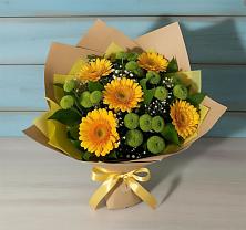 Букет цветов из:  Герберы и Хризантемы в Витиме