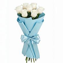 Букет 7 белых роз Проуд в Витиме