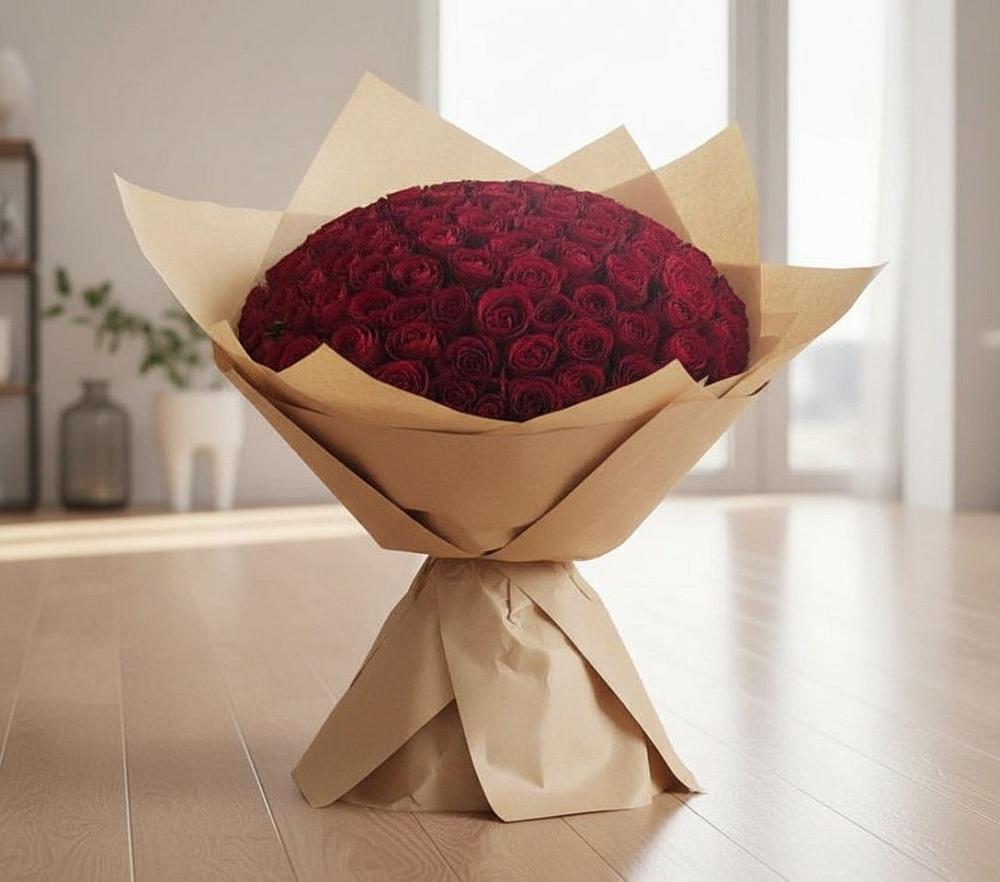 Букет 101 Красная роза в Витиме