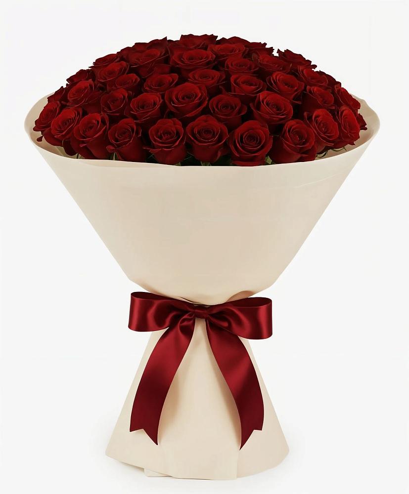 Букет 101 Бордовая роза Блэк Бакарра в Витиме